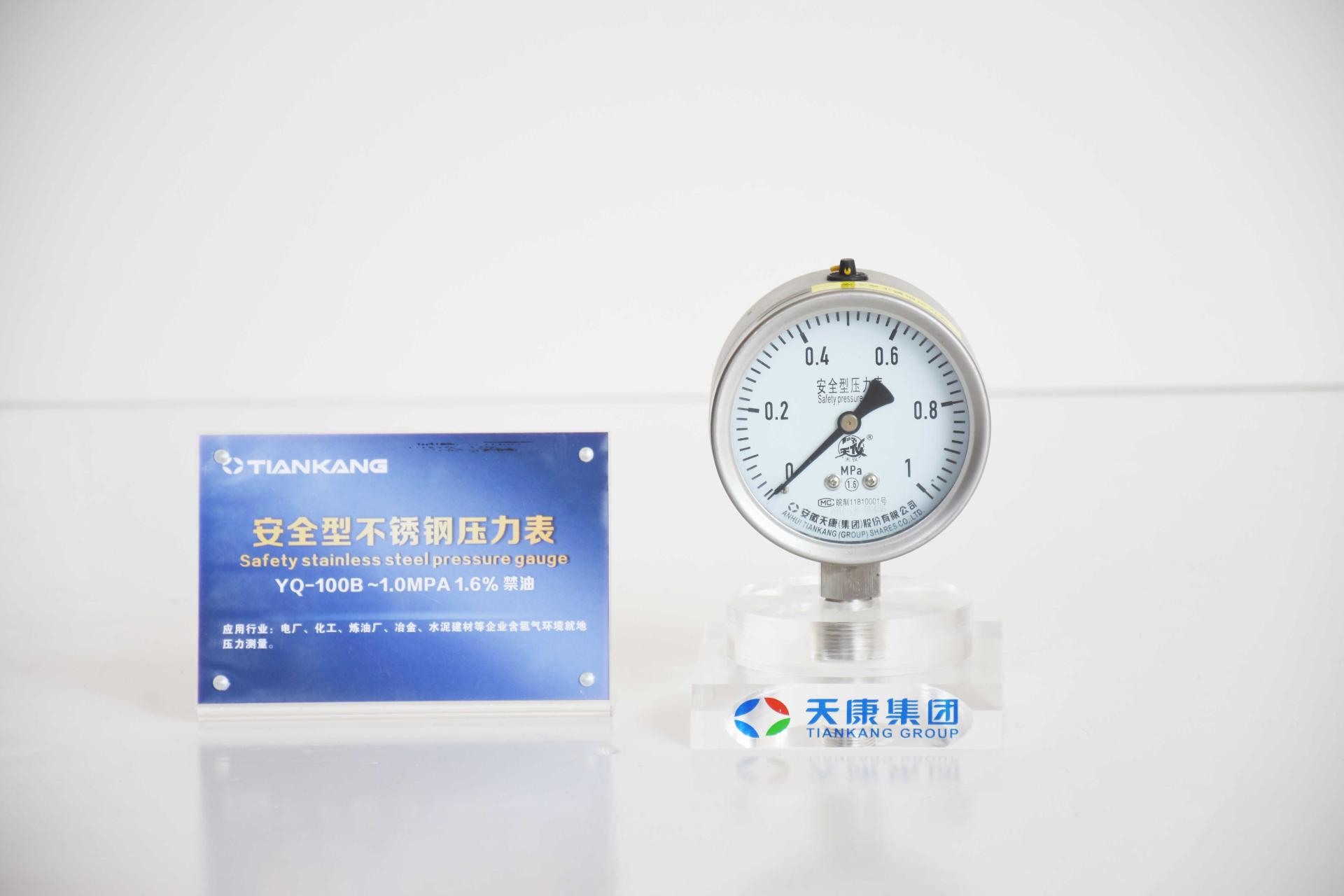 安全型不銹鋼壓力表